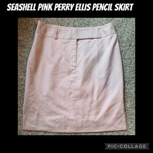 🌸 Perry Ellis Seashell Pink Pencil Skirt. Classic with a Modern Twist 🌸